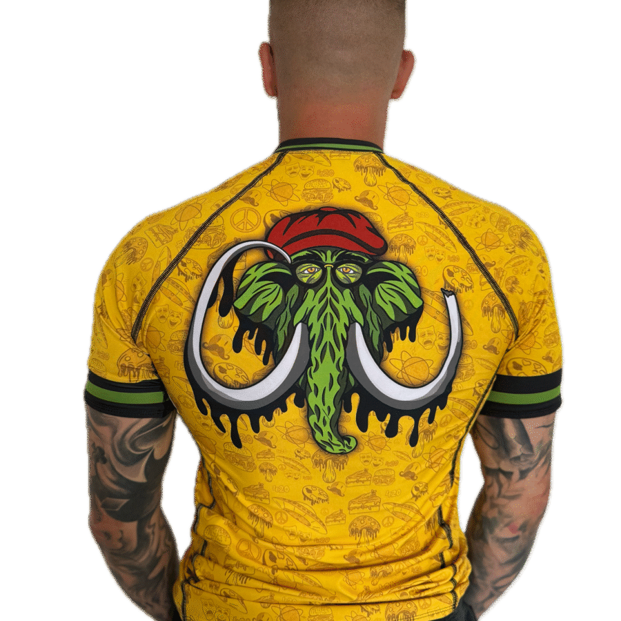 Stoned mammoth rashguard short sleeve - yellow